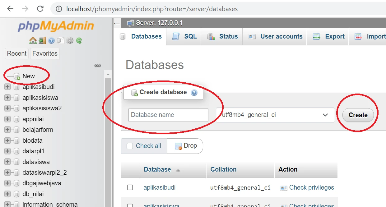 Software Code: Cara Mudah Membuat Database Dan Tabel MySQL