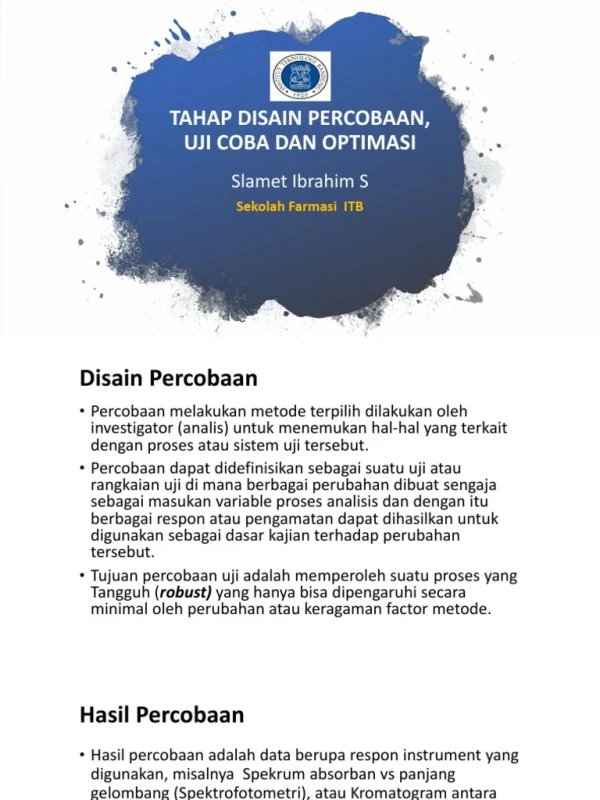 Tahap Uji Coba Dan Optimasi | PDF